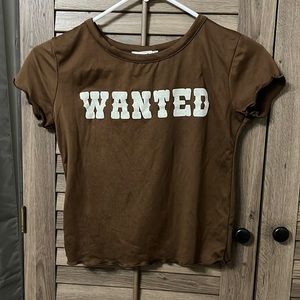 Brown crop top